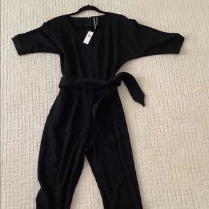 NWT Anthropologie Black RomperSz XS